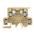 WEIDMULLER - Morsetto componibile portafusibile, collegamento a vite, beige/giallo, 4 mm², 6.3 A, 500 V, 3 collegamenti, 2 piani, TS 35, KDKS 1/EN4-V