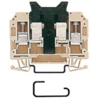 WEIDMULLER - Morsetto componibile portafusibile beige scuro 10 mm² 10 A 440 V, 2 collegamenti, 1 piano, TS 35, V-0 KSKM 3/35 GZ 1 1/4X1/4.