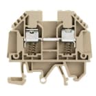 WEIDMULLER - Morsettiera passante WDU 4 SL/EN, collegamento a vite, beige scuro, 4 mm², 32 A, 690 V, 2 collegamenti, 1 piano, TS 32/35, V-0, materiale Wemid.