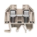 WEIDMULLER - Morsettiera passante WDU 10 SL/EN, collegamento a vite, beige scuro, 10 mm², 57 A, 690 V, 2 collegamenti, 1 piano, TS 32, TS 35, V-0, Wemid.