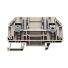 WEIDMULLER - Morsettiera passante a vite, Beige scuro, 6 mm², 41 A, 630 V, 2 collegamenti, 1 piano, TS 35, V-0, Wemid, 120 °C, WTD 6 SL.
