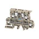 WEIDMULLER - Morsetto componibile portafusibile, collegamento a vite, beige scuro, 4 mm², 6.3 A, 36 V, numero di piani: 2, TS 32, TS 35, V-0, Wemid, G-Si, KDKS 1EN/LLC 10-36V AC/DC.