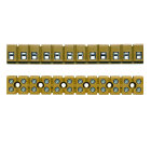 WEIDMULLER - Morsettiera unipolare e multipolare, Collegamento a vite, Giallo medio, 2.5 mm², 24 A, 400 V, Numero di collegamenti: 24, Numero di piani: 1