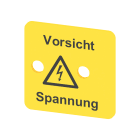 WEIDMULLER - Coperchio morsetto, giallo, PVC, Posizione verticale: 25 mm, Larghezza: 25.6 mm, Profondità: 1 mm, V-2
