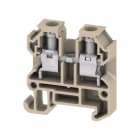 WEIDMULLER - Morsettiera passante, Collegamento a vite, Beige scuro, 4 mm², 32 A, 400 V, Numero di collegamenti: 2