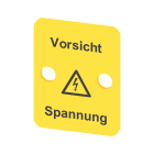 WEIDMULLER - Coperchio morsetto, giallo, PVC, Posizione verticale: 25 mm, Larghezza: 19.5 mm, Profondità: 1 mm, V-2