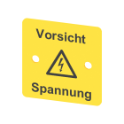 WEIDMULLER - Coperchio morsetto, giallo, PVC, Posizione verticale: 36 mm, Larghezza: 36 mm, Profondità: 1 mm, V-2