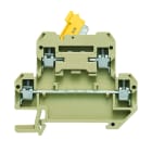 WEIDMULLER - Morsetto sezionatore di prova, Collegamento a vite, beige / giallo, 4 mm², 10 A, 400 V, Numero di collegamenti: 4, Numero di piani: 2