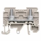 WEIDMULLER - Morsetto a bullone, Collegamento a vite, Beige scuro, 16 mm², 76 A, 800 V, Numero di collegamenti: 2, Numero di piani: 1, TS 32, TS 35, V-0, Wemid