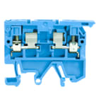 WEIDMULLER - Morsetto componibile portafusibile, Collegamento a vite, blu, 4 mm², 6.3 A, 500 V, Numero di collegamenti: 2, Numero di piani: 1, TS 35, TS 32
