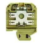 WEIDMULLER - Morsettiera passante, Collegamento a spina piatta, beige / giallo, 2.5 mm², 20 A, 500 V, Numero di collegamenti: 4