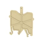 WEIDMULLER - Parete di separazione e terminale per morsetti, beige, Posizione verticale: 46 mm, Larghezza: 2 mm, V-2, PA 66