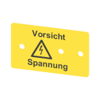 WEIDMULLER - Coperchio morsetto, giallo, PVC, Posizione verticale: 37 mm, Larghezza: 63.6 mm, Profondità: 1 mm, V-2