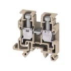 WEIDMULLER - Morsettiera passante, Collegamento a vite, Beige scuro, 2.5 mm², 24 A, 250 V, Numero di collegamenti: 2