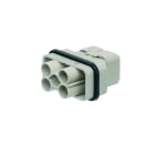 WEIDMULLER - Inserto di contatto (Connettori a innesto industriali), Maschio, 690 V, 40 A, Numero di poli: 6, Collegamento a crimpare, Dimensioni di installazione: