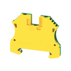 WEIDMULLER - Morsetto PE, Collegamento a vite, Verde/giallo, 4 mm², 800 V, Numero di collegamenti: 2, Numero di piani: 1, TS 35, V-0, Wemid