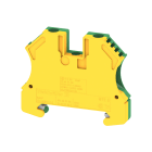 WEIDMULLER - Morsetto PE, Collegamento a vite, Verde/giallo, 6 mm², 800 V, Numero di collegamenti: 2, Numero di piani: 1, TS 35, V-0, Wemid
