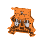 WEIDMULLER - Morsetto componibile portafusibile, Collegamento a vite, arancione, 6 mm², 6.3 A, 500 V, Numero di collegamenti: 2, Numero di piani: 1, TS 35