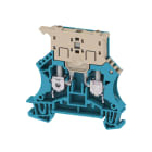 WEIDMULLER - Morsetto componibile portafusibile, Collegamento a vite, blu, 6 mm², 6.3 A, 500 V, Numero di collegamenti: 2, Numero di piani: 1, TS 35