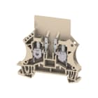 WEIDMULLER - Morsetto componibile portafusibile, Collegamento a vite, Beige scuro, 6 mm², 6.3 A, 500 V, Numero di collegamenti: 2, Numero di piani: 1, TS 35