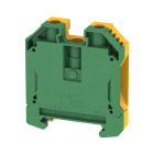 WEIDMULLER - Morsetto PE, Collegamento a vite, Verde/giallo, 35 mm², 800 V, Numero di collegamenti: 2, Numero di piani: 1, TS 35, V-0, Wemid