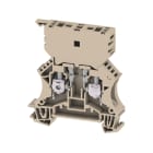 WEIDMULLER - Morsetto componibile portafusibile, Collegamento a vite, Beige scuro, 6 mm², 10 A, 500 V, Numero di collegamenti: 2, Numero di piani: 1, TS 35