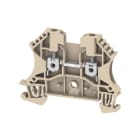 WEIDMULLER - Morsettiera passante, Collegamento a vite, Beige scuro, 2.5 mm², 24 A, 800 V, Numero di collegamenti: 2
