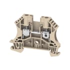 WEIDMULLER - Morsettiera passante, Collegamento a vite, Beige scuro, 4 mm², 32 A, 800 V, Numero di collegamenti: 2