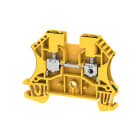 WEIDMULLER - Morsettiera passante, Collegamento a vite, nero/giallo, 4 mm², 32 A, 800 V, Numero di collegamenti: 2