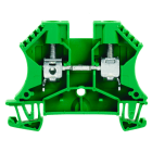 WEIDMULLER - Morsettiera passante, Collegamento a vite, verde, 6 mm², 41 A, 800 V, Numero di collegamenti: 2