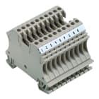 WEIDMULLER - Morsettiera unipolare e multipolare, Collegamento a vite, Beige scuro, 2.5 mm², 24 A, 500 V, Numero di collegamenti: 2, Numero di piani: 1