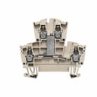 WEIDMULLER - Morsetto componibile a più piani, Collegamento a vite, Beige scuro, 2.5 mm², 400 V, Numero di collegamenti: 4, Numero di piani: 2, TS 35, V-0