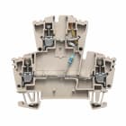 WEIDMULLER - Morsettiera portacomponenti, Collegamento a vite, Beige scuro, 2.5 mm², 24 V, 24 V, Numero di collegamenti: 3, Numero di piani: 2, TS 35