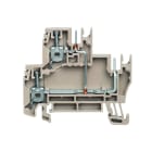 WEIDMULLER - Morsetto componibile a più piani, Collegamento a vite, Beige scuro, 2.5 mm², 250 V, Numero di collegamenti: 4, Numero di piani: 2, TS 35, V-0