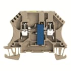 WEIDMULLER - Morsettiera portacomponenti, Collegamento a vite, Beige scuro, 4 mm², 250 V, 250 V, Numero di collegamenti: 2, Numero di piani: 1, TS 35