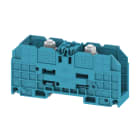WEIDMULLER - Morsetto a bullone, Collegamento a bullone, blu, 35 mm², 125 A, 1000 V, Numero di collegamenti: 2, Numero di piani: 1, TS 35, V-0, Wemid
