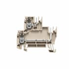 WEIDMULLER - Morsetto componibile a più piani, Collegamento a vite, Beige scuro, 2.5 mm², 250 V, Numero di collegamenti: 4, Numero di piani: 2, TS 35, V-0