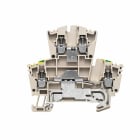 WEIDMULLER - Morsetto componibile a più piani, Collegamento a vite, Beige scuro, 2.5 mm², 400 V, Numero di collegamenti: 4, Numero di piani: 2, TS 35, V-0