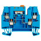 WEIDMULLER - Morsetto sezionatore di prova, Collegamento a vite, blu, 2.5 mm², 16 A, 400 V, Numero di collegamenti: 4, Numero di piani: 1
