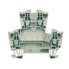 WEIDMULLER - Morsetto componibile a più piani, Collegamento a vite, Beige scuro, 2.5 mm², 400 V, Numero di collegamenti: 4, Numero di piani: 2, TS 35, V-0
