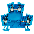 WEIDMULLER - Morsetto componibile a più piani, Collegamento a vite, blu, 2.5 mm², 400 V, Numero di collegamenti: 4, Numero di piani: 2, TS 35, V-0
