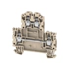 WEIDMULLER - Morsetto componibile a più piani, Collegamento a vite, Beige scuro, 2.5 mm², 800 V, Numero di collegamenti: 4, Numero di piani: 2, TS 35, V-0