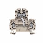 WEIDMULLER - Morsetto componibile a più piani, Collegamento a vite, Beige scuro, 2.5 mm², 800 V, Numero di collegamenti: 4, Numero di piani: 2, TS 35, V-0