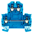 WEIDMULLER - Morsetto componibile a più piani, Collegamento a vite, blu, 2.5 mm², 800 V, Numero di collegamenti: 4, Numero di piani: 2, TS 35, V-0