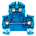WEIDMULLER - Morsetto componibile a più piani, Collegamento a vite, blu, 4 mm², 800 V, Numero di collegamenti: 4, Numero di piani: 2, TS 35, V-0