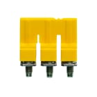 WEIDMULLER - Collegamento trasversale (Morsetto), se avvitato, giallo, 57 A, Numero di poli: 3, Passo in mm: 8.00, Isolato: Sì, Larghezza: 7.6 mm