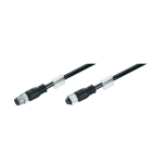 WEIDMULLER - Cavo per installazioni ferroviarie Ethernet (confezionato), Codificato D M12 – presa angolata IP67, Codificato D M12 – pin diritto IP67, Numero di pol