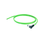 WEIDMULLER - Cavo PROFINET (preconfezionato), Codificato D M12 – pin angolato IP67, aperto, Numero di poli: 4, Lunghezza: 25 m