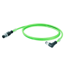 WEIDMULLER - Cavo PROFINET (preconfezionato), Codificato D M12 – pin diritto IP67, Codificato D M12 – pin angolato IP67, Numero di poli: 4, Lunghezza: 25 m