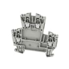 WEIDMULLER - Morsetto componibile a più piani, Collegamento a vite, grigio, 2.5 mm², 400 V, Numero di collegamenti: 4, Numero di piani: 2, TS 35, V-0